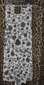 Black & white floral romper